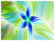 Huge Rotating Green Flower, Floral Canvas Art Print, 40"x30"