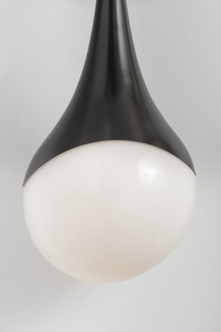 Ariana 12-Light Chandelier, Soft Black Finish, Opal Glass