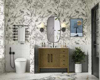 Home Living 42" Single Bathroom Vanity, Hazel Oak