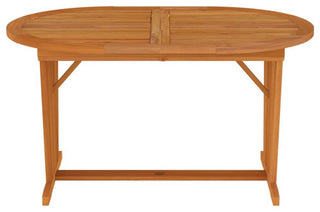 vidaXL Outdoor Dining Table Extendable Patio Garden Table Solid Eucalyptus Wood