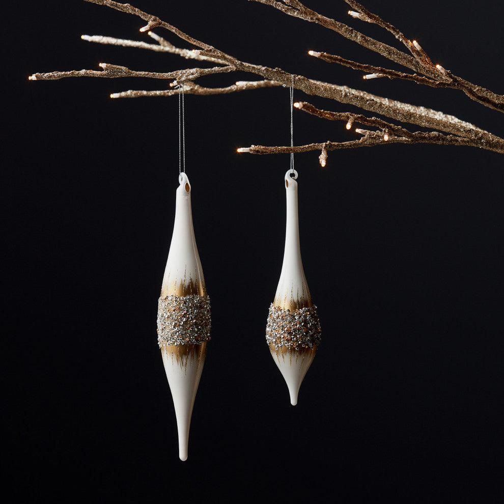 Glass Drop Ornament, 12-Piece Set