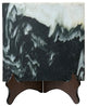 Chinese Natural Dream Stone Square Gray Fengshui Plaque Birdcage, Hws2258