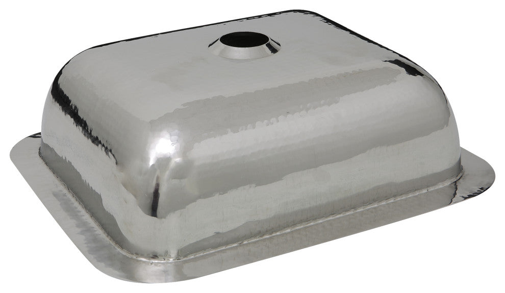 Nantucket Sinks RES 17.5 Inch Hammered Stainless Steel Rectangle Bar Sink