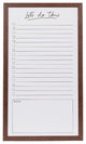 Magnetic Dry Erase To-Do Whiteboard with Espresso Wood Frame,12"x22"