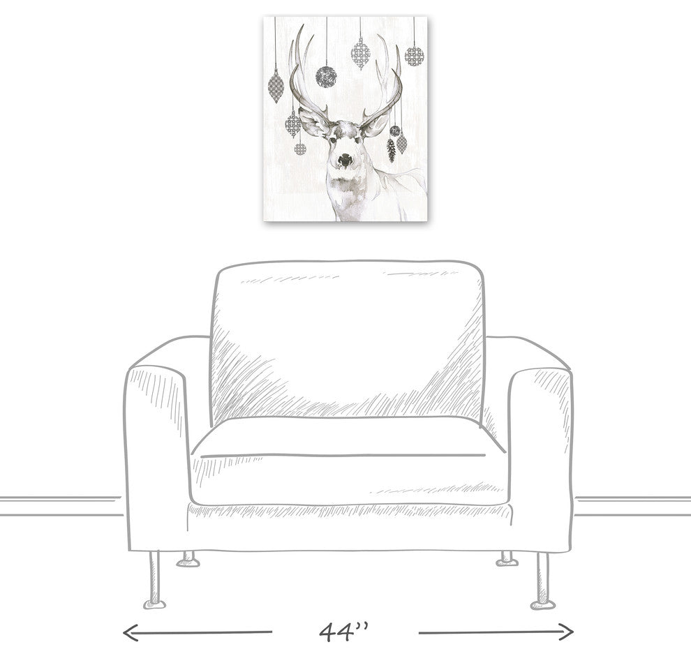 "Decorated Deer Antlers" Canvas Wall Art, 16"x20"