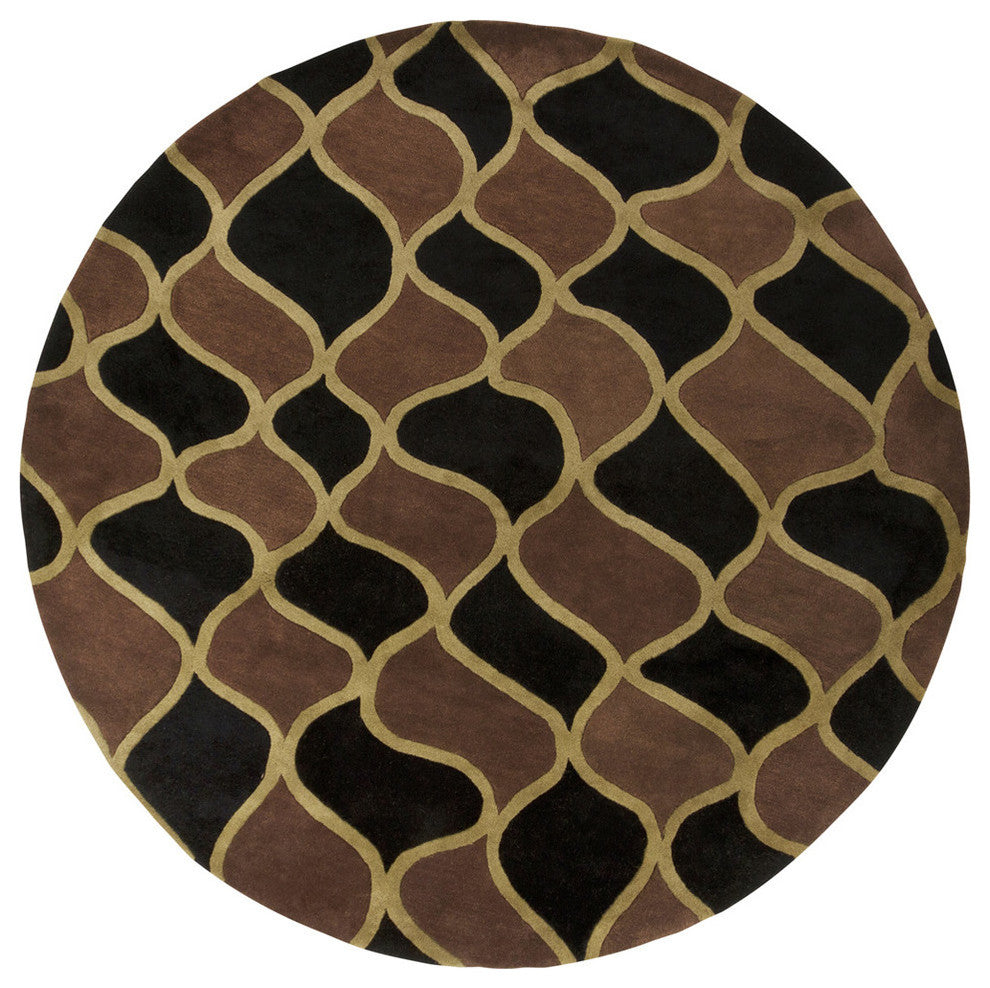 Janelle Contemporary Area Rug, 7'9" Round
