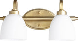 Quorum Reyes 2-Light Vanity, Aged Brass
