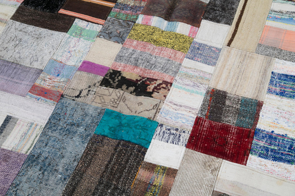 Rug N Carpet - Handmade Turkish 6' 7'' x 10' 0'' Vintage Patchwork Kilim Rug