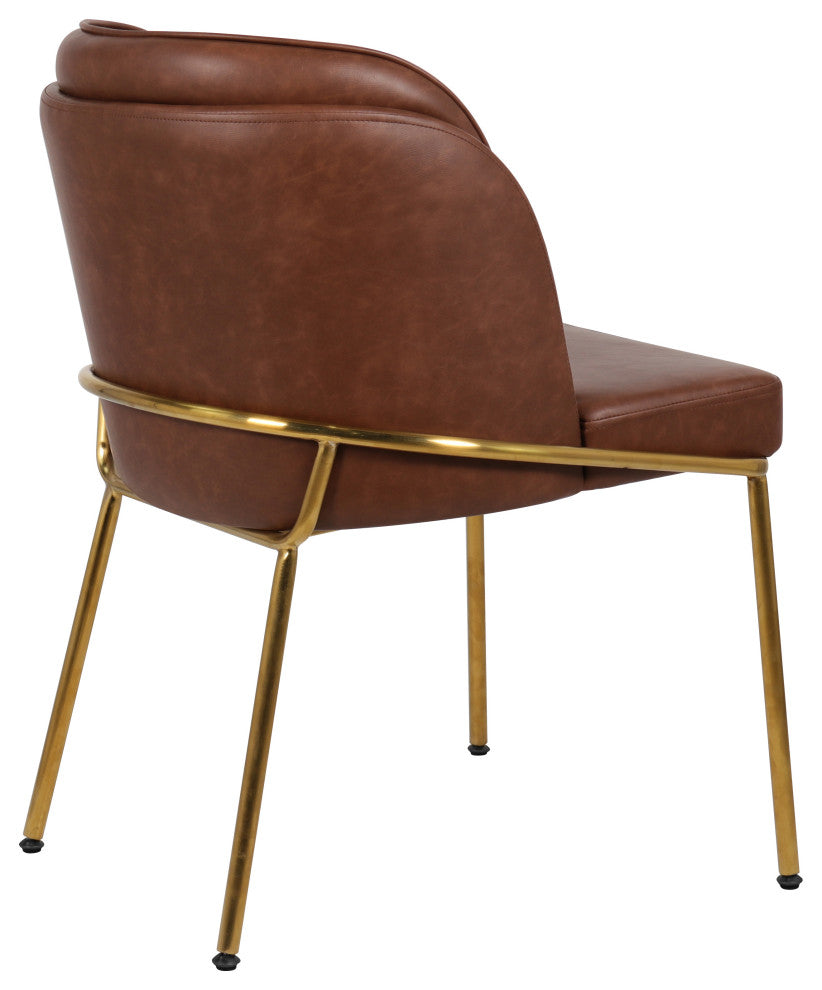 Jagger Upholstered Dining Chair, Brown, Set of 2