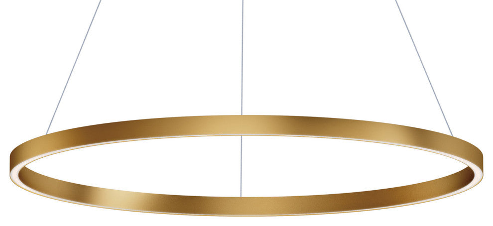 ET2 E22726 Groove 32"W LED Ring Chandelier - Gold