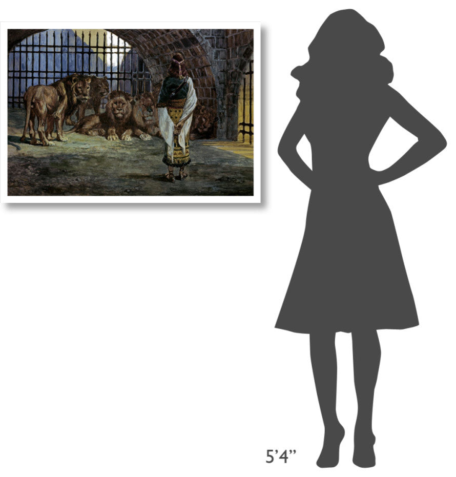 "Daniel in the Lions Den" Digital Paper Print by James Tissot, 38"x26"