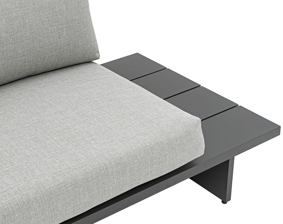 Maldives Grey Water Resistant Fabric Outdoor Patio Modular Sectional