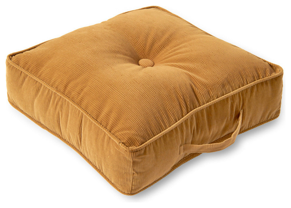 21-inch Square Stackable Floor Pillow, Buff