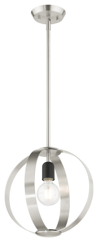 Brushed Nickel Industrial, Modern, Nostalgic, Rustic, Loft Pendant
