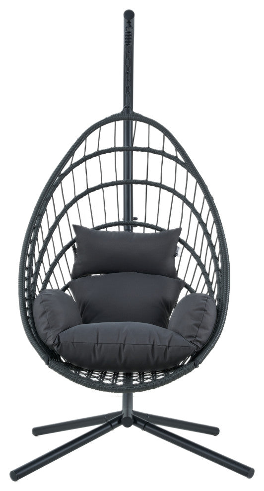 Kingman Basket Swing Basket Egg Chair with Stand