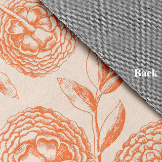 Antique Flowers Spring Chenille Rug, Orange, 4'x6'