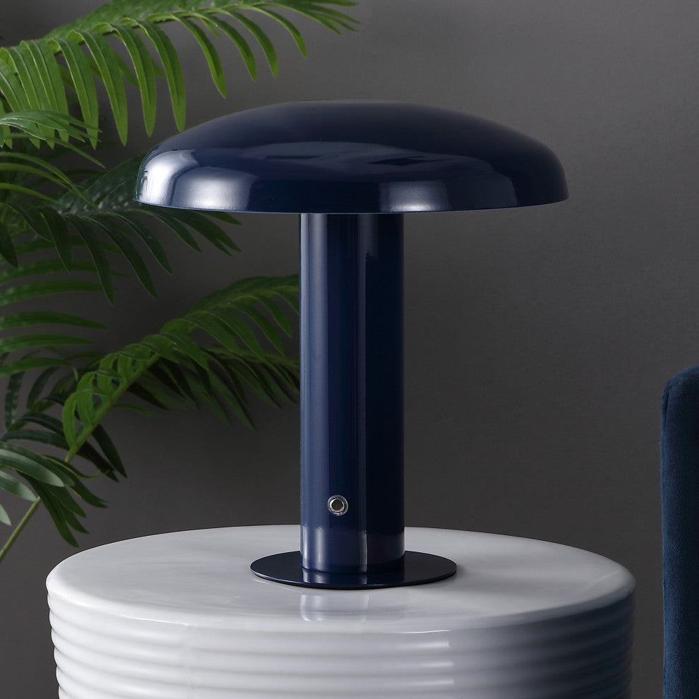 Bohemian Rechargeable/Cordless Iron Dimmable Integrated LED Mushroom Table Lamp