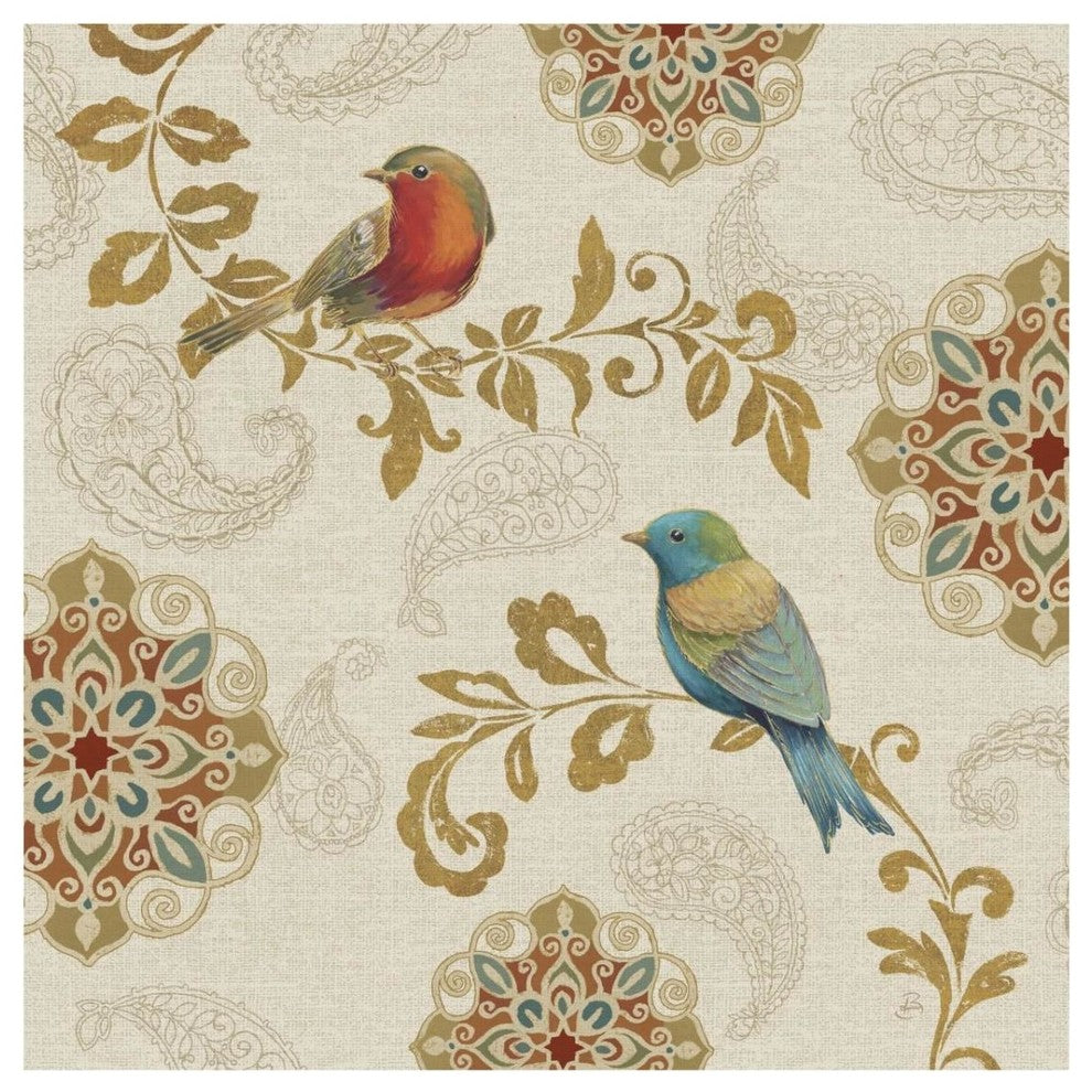 "Bird Rainbow IIIA" Digital Paper Print by Daphne Brissonnet, 32"x32"
