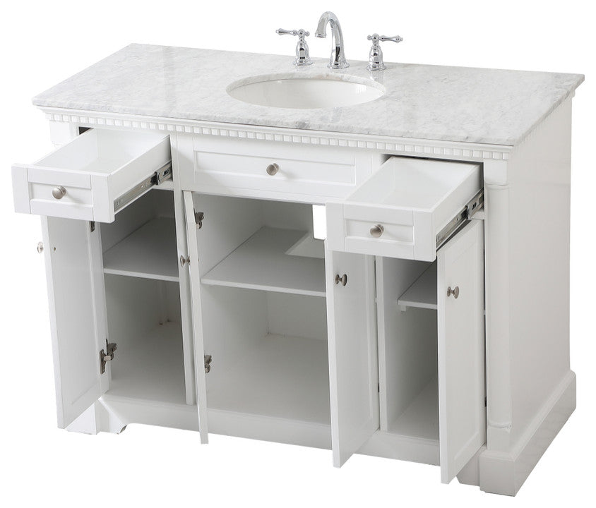 Home Living 48" Single Bathroom Vanity, White