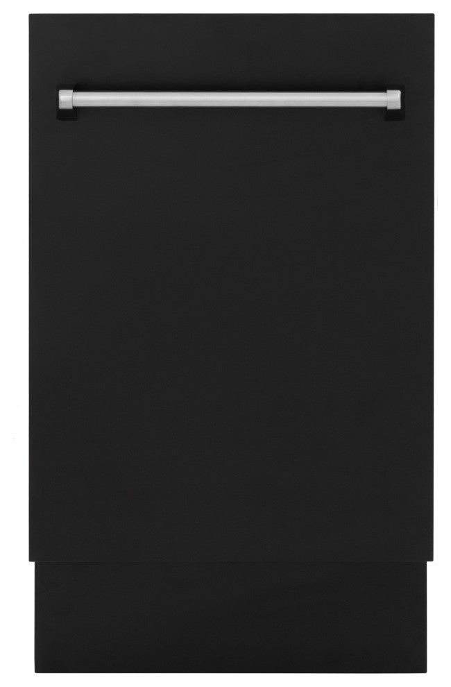 ZLINE 18" Tall Tub Dishwasher, Black Matte With Stainless Steel Tub DWV-BLM-18