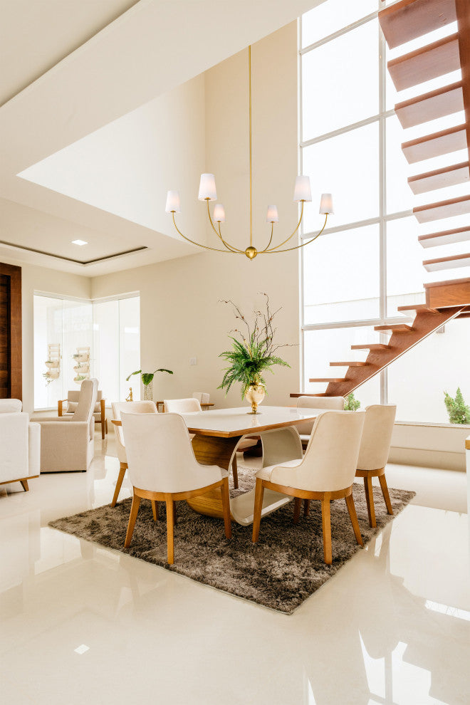 Z-LITE 6-Light Chandelier, Rubbed Brass