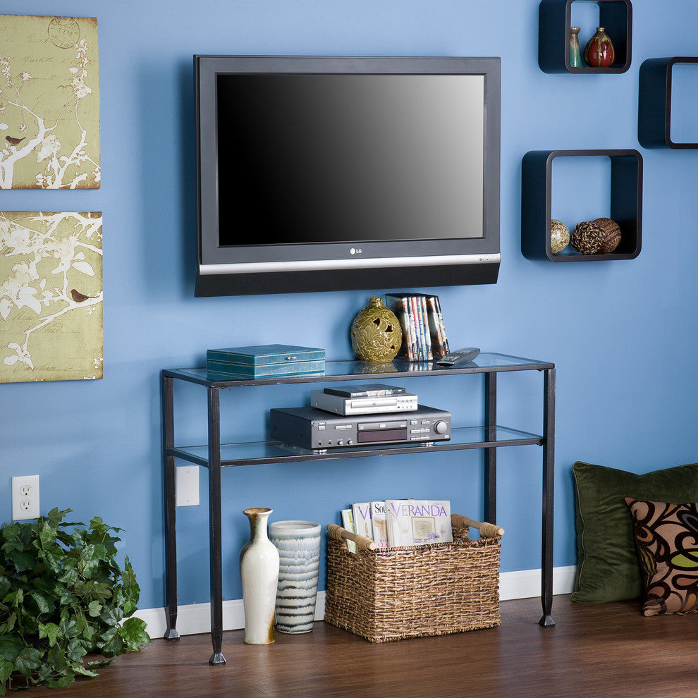 Symon Metal/Glass Bunching Console Table