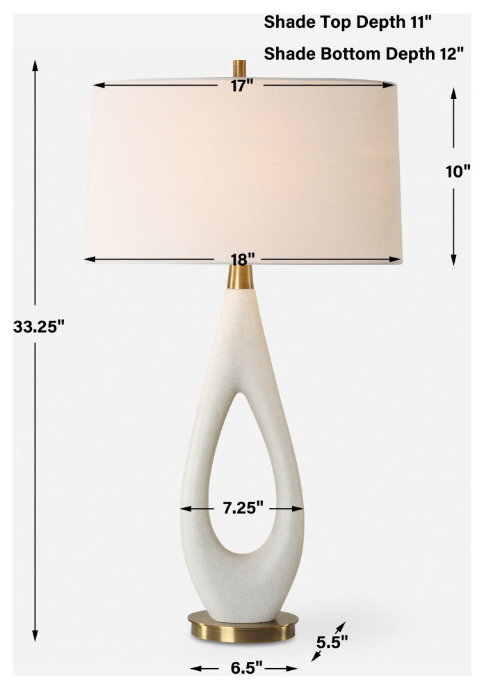 Uttermost Promenade White Table Lamp