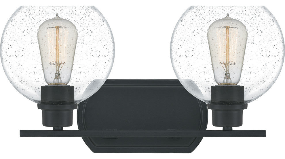 Quoizel PRUS8617MBK Two Light Bath, Matte Black Finish
