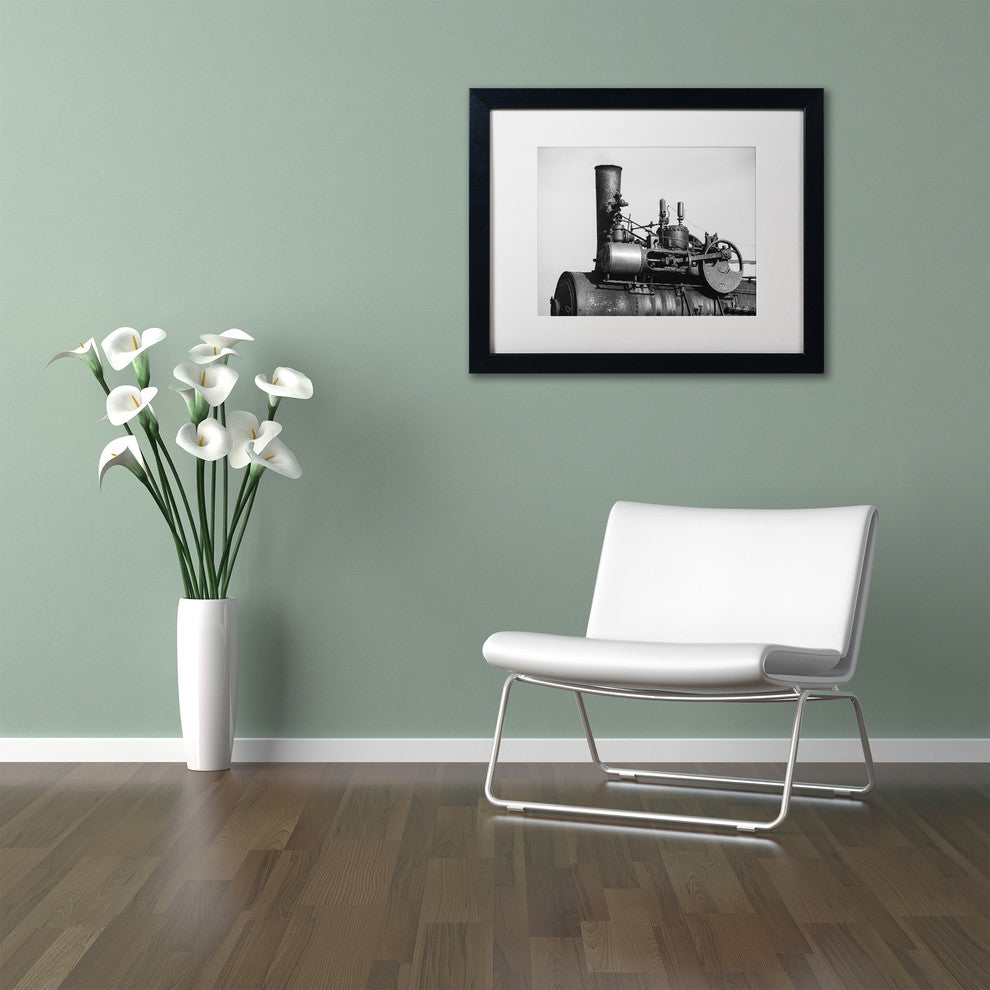 Jason Shaffer 'Steam Engine' Matted Framed Art, Black Frame, White Mat, 14x11
