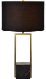 Arla Black Marble Table Lamp