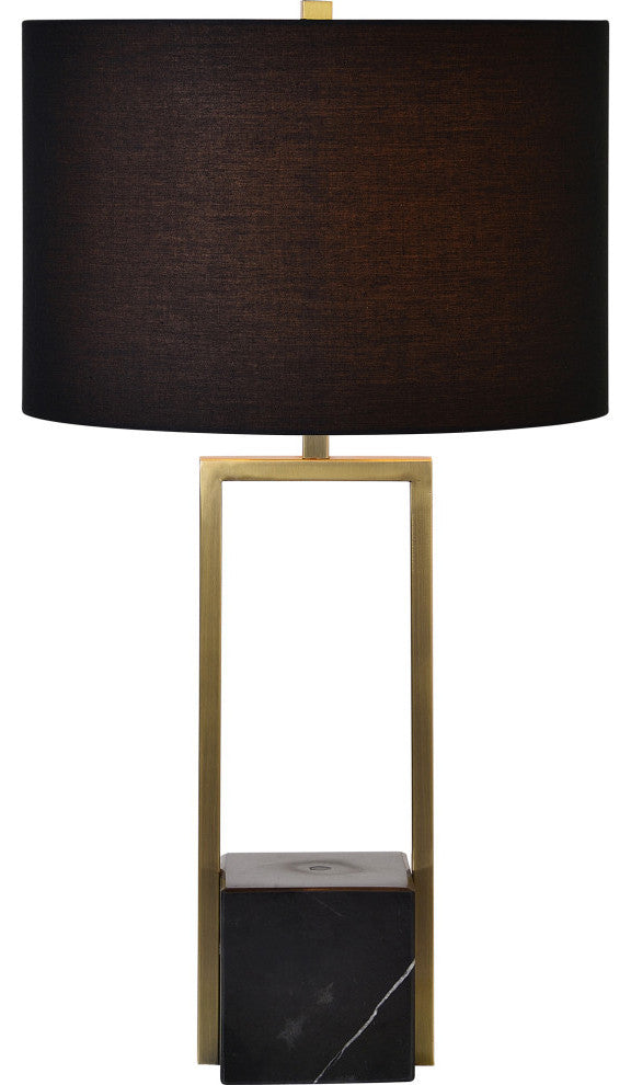 Arla Black Marble Table Lamp
