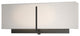 Exos Square Sconce, Black Finish, Flax Shade