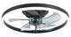 20 in. W x 6 in. H Iron Ceiling Fan in Black with Dimmable LED Lights