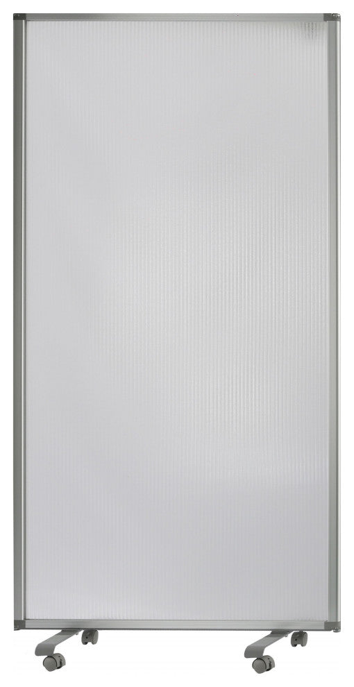 HomeRoots 106" x 1" x 71" White, Metal and PVC Resilient Screen