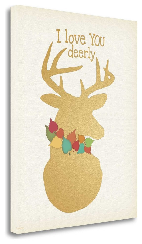 "I Love You Deerly" By Jo Moulton, Giclee Print on Gallery Wrap Canvas