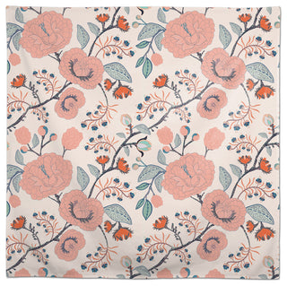 Pink Navy Floral 58x58 Tablecloth