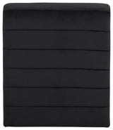 Ivy Upholstered Accent Chair, Black, Velvet