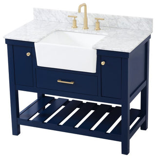 Home Living 22" Farmhouse Blue-Light Bathroom Vanity