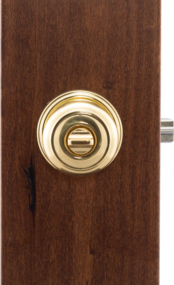 Keyed Entry Knob, Polished Brass