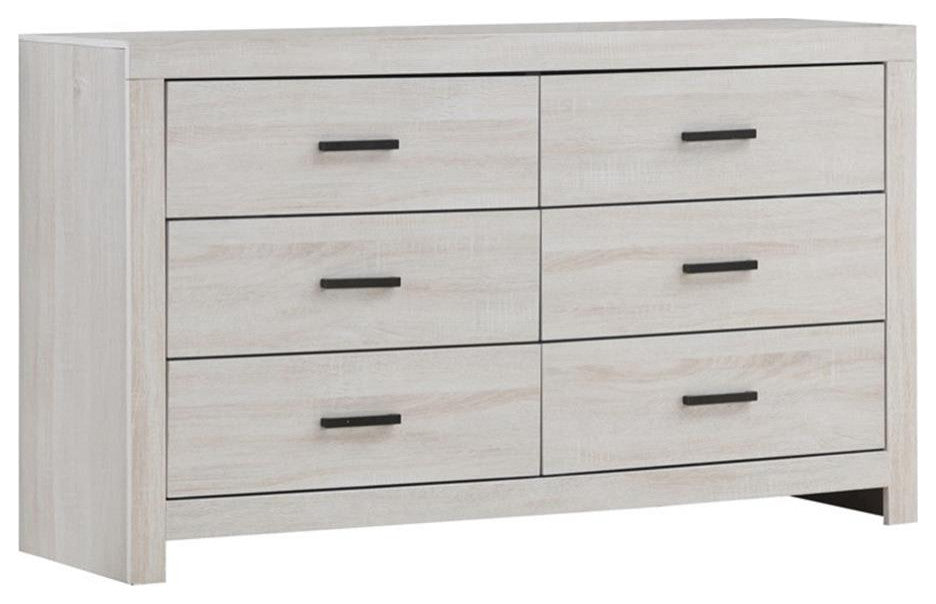 Coaster Brantford 4-piece Queen Storage Wood Bedroom Set in Coastal White