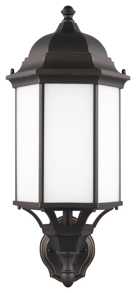 Sevier Large 1-Light Uplight Outdoor Wall Lantern, Antique Bronze