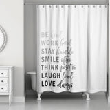 Kind List 71x74 Shower Curtain