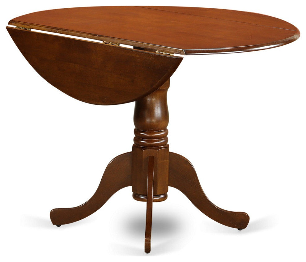 5 Pc Dinette Table With 2Drop-Leaf And 4 Leather Kitchen Chairs