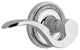 Rope Rose With Manor Lever, Bright Chrome, Passage, Left-Handed