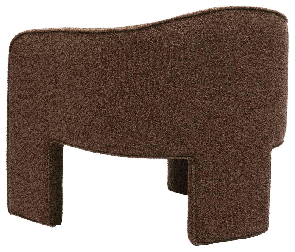 Marla Chocolate Brown Boucle Accent Chair Brown