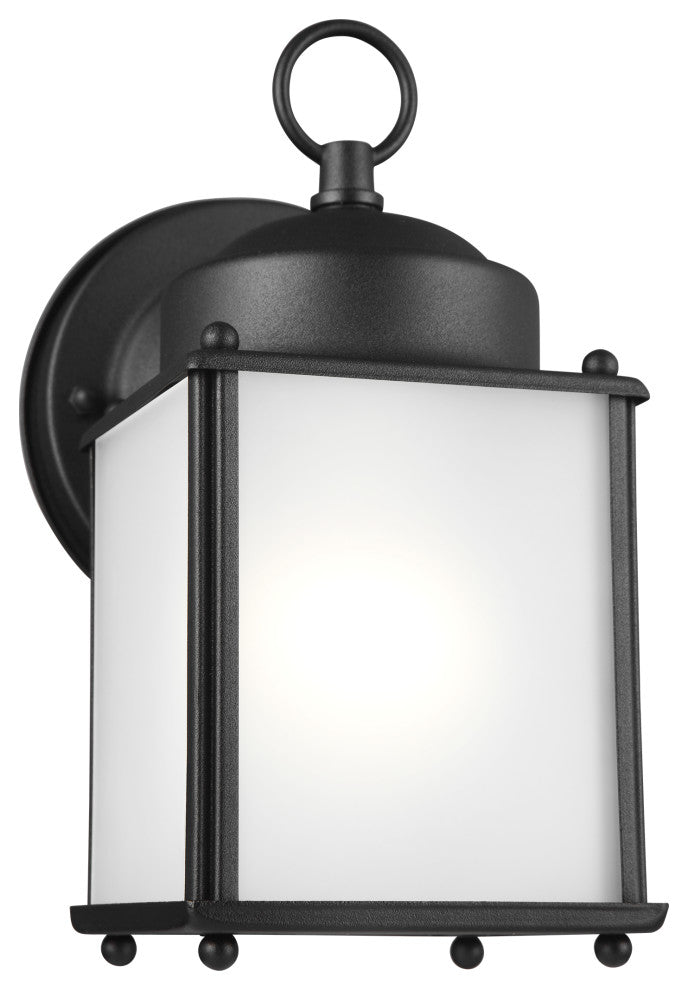 New Castle 1-Light Outdoor Wall Lantern, Black