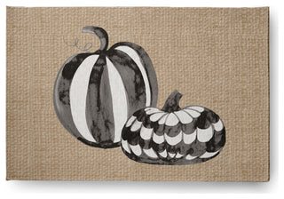 Pumpkin Duo Fall Design Chenille Area Rug, Taupe, 2'x3'
