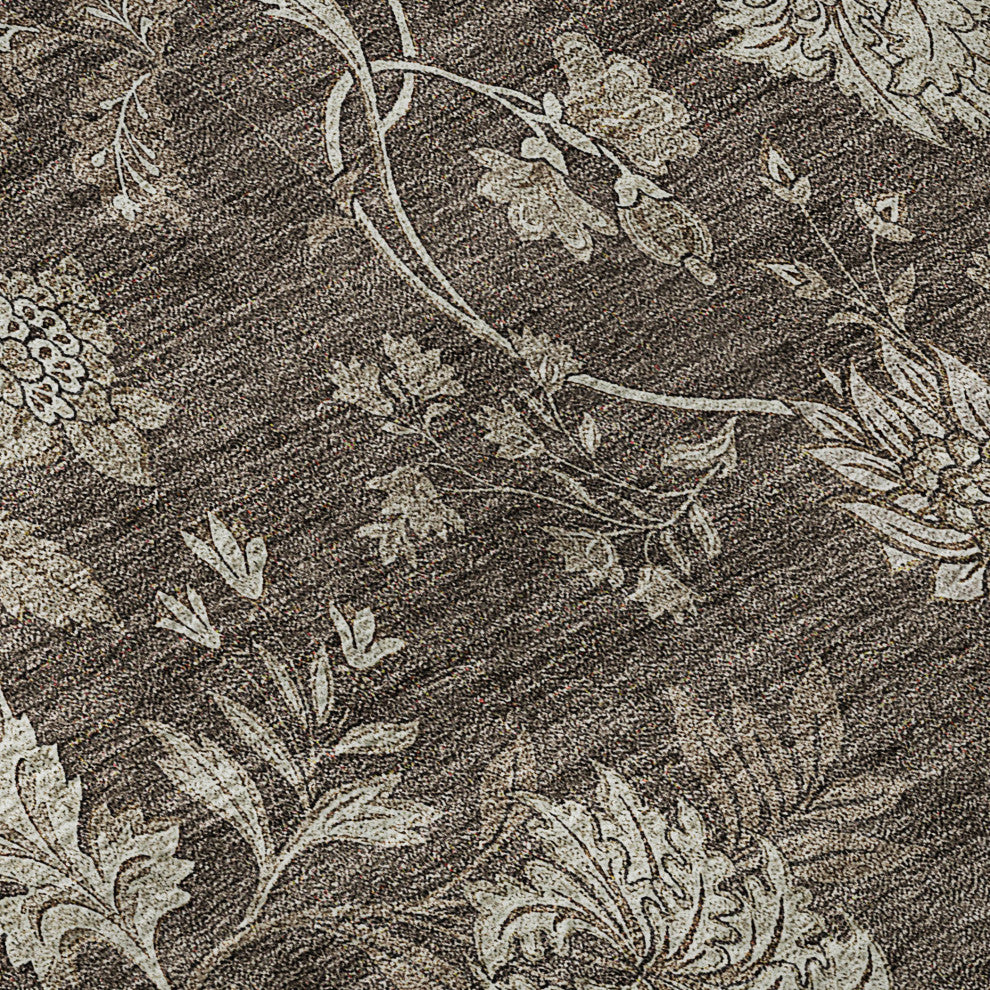 Premium Machine Washable Mayfield AMF680 Chocolate 2'3" x 7'6" Runner Rug