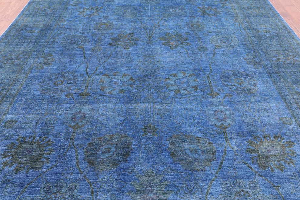 Overdyed Full Pile Handmade Wool Rug 9' 3" X 11' 9" - WR2526