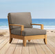 6-Piece Atnas Outdoor Teak Sofa Set With Sunbrella Cushions Linen Taupe